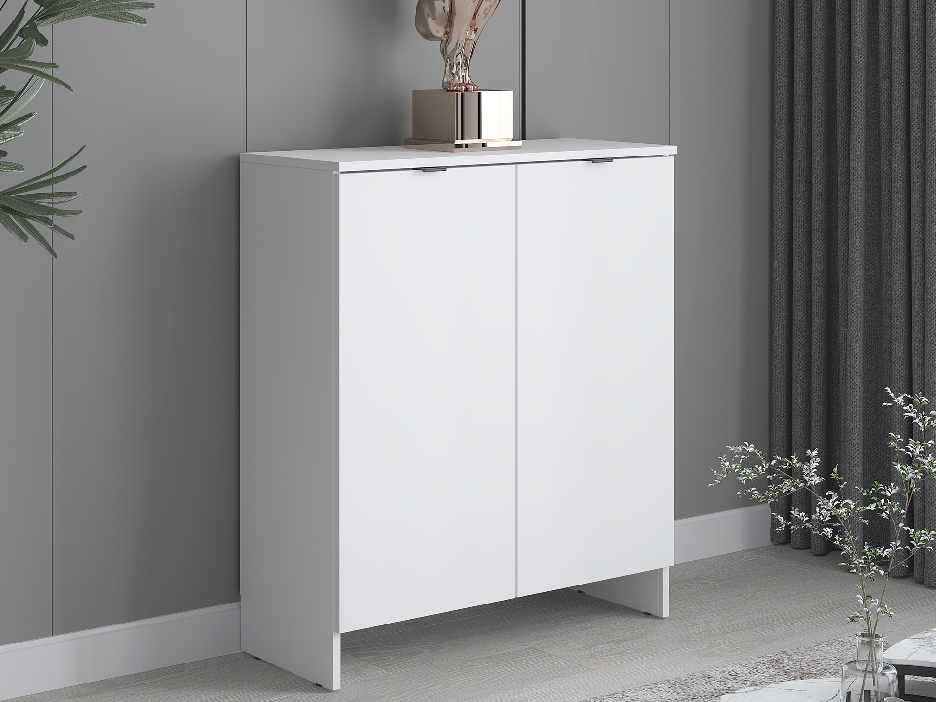 Komoda z 2 drzwiami, 80cm, biała, Kolekcja MEGA