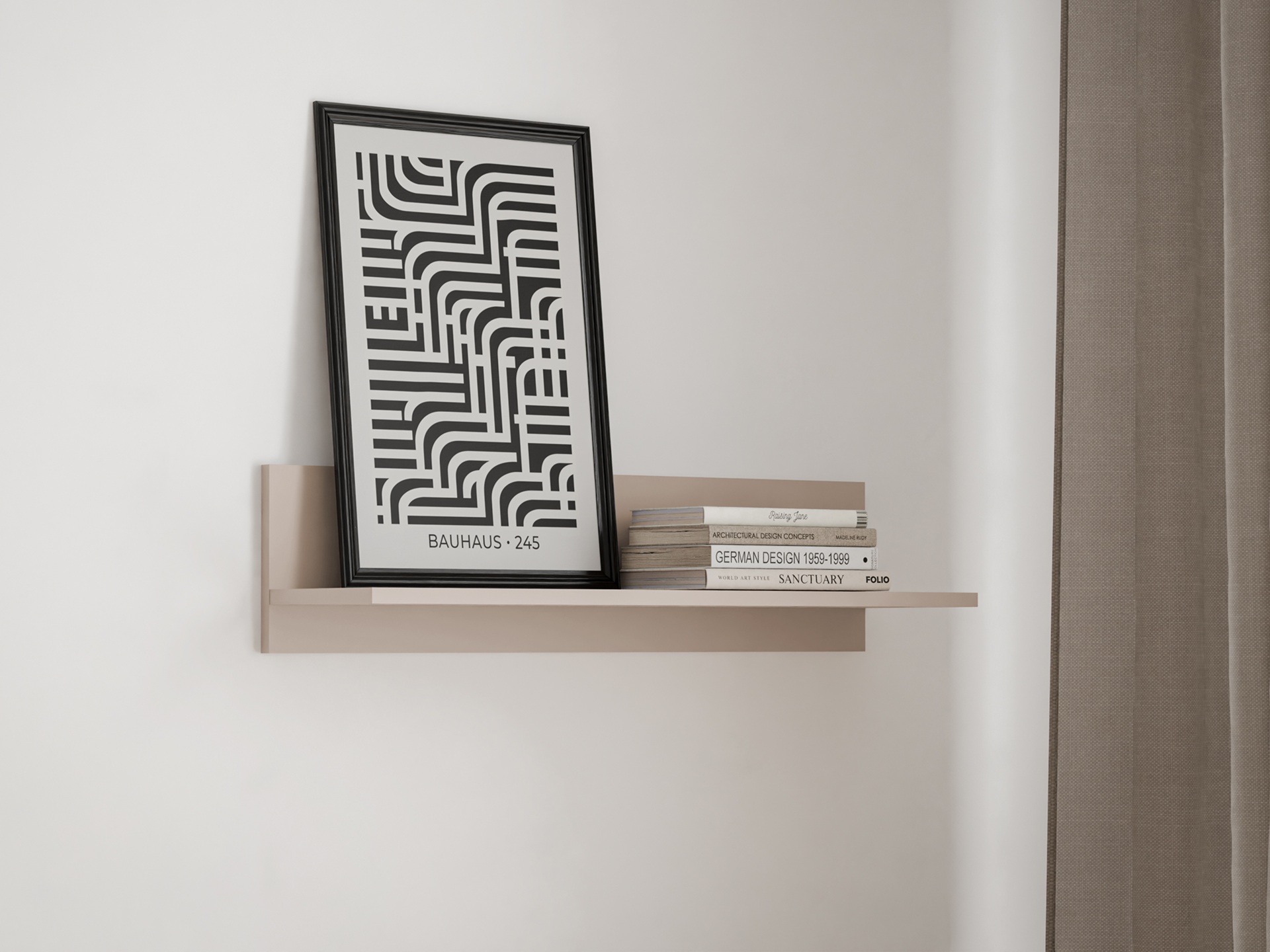 Półka wisząca, 80cm, kaszmir, kolekcja COMPRE