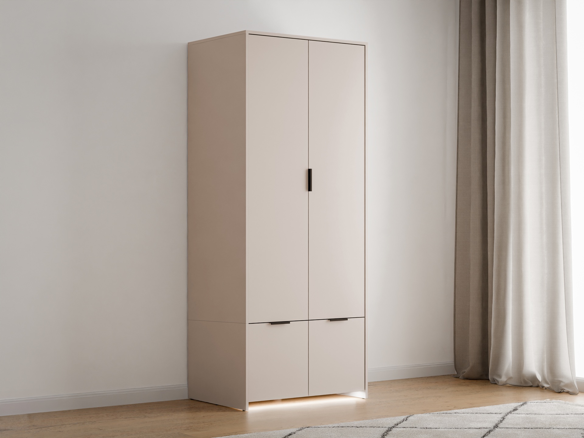 Szafa z 4 drzwiami, 80cm, kaszmir, kolekcja COMPRE