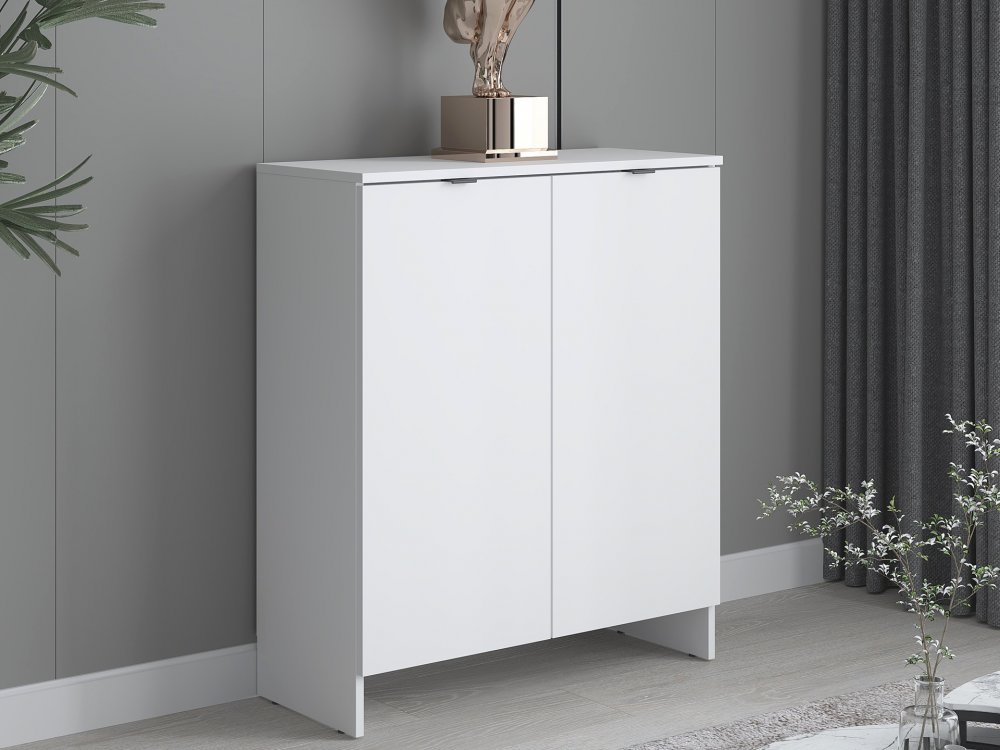 Komoda z 2 drzwiami, 80cm, biała, Kolekcja MEGA
